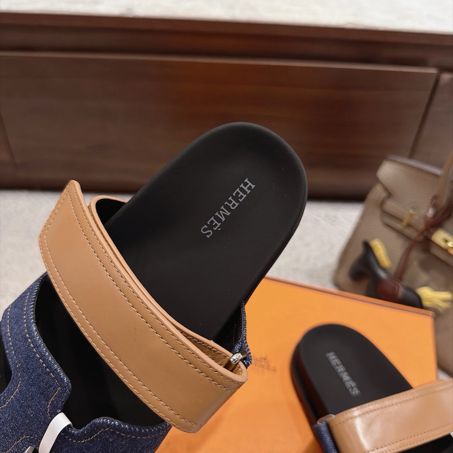Hermes 2026 Chypre Sandal Canvas Leather 960074