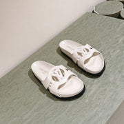 lv sandal isola flat mule cream calfskin