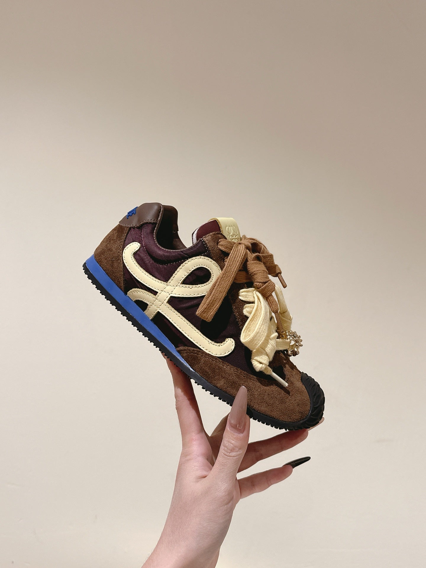 Loewe 2025 Ballet Runner 2.0 Sneaker Brown Suede Nylon Leather 556042