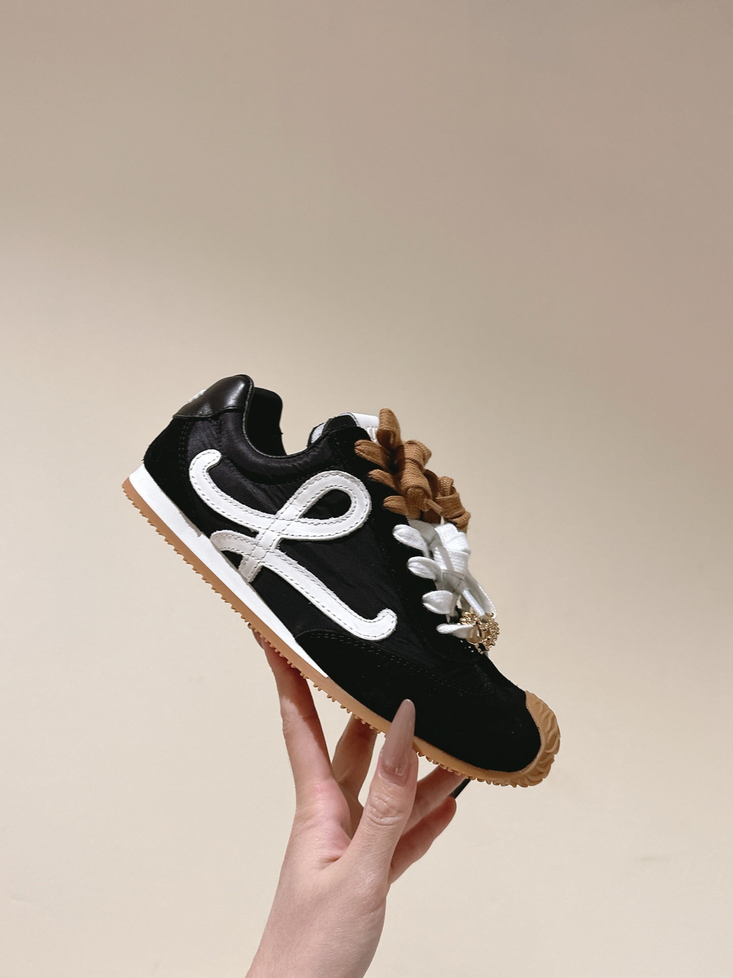 Loewe 2025 Ballet Runner 2.0 Sneaker Black Suede Nylon Leather 556045