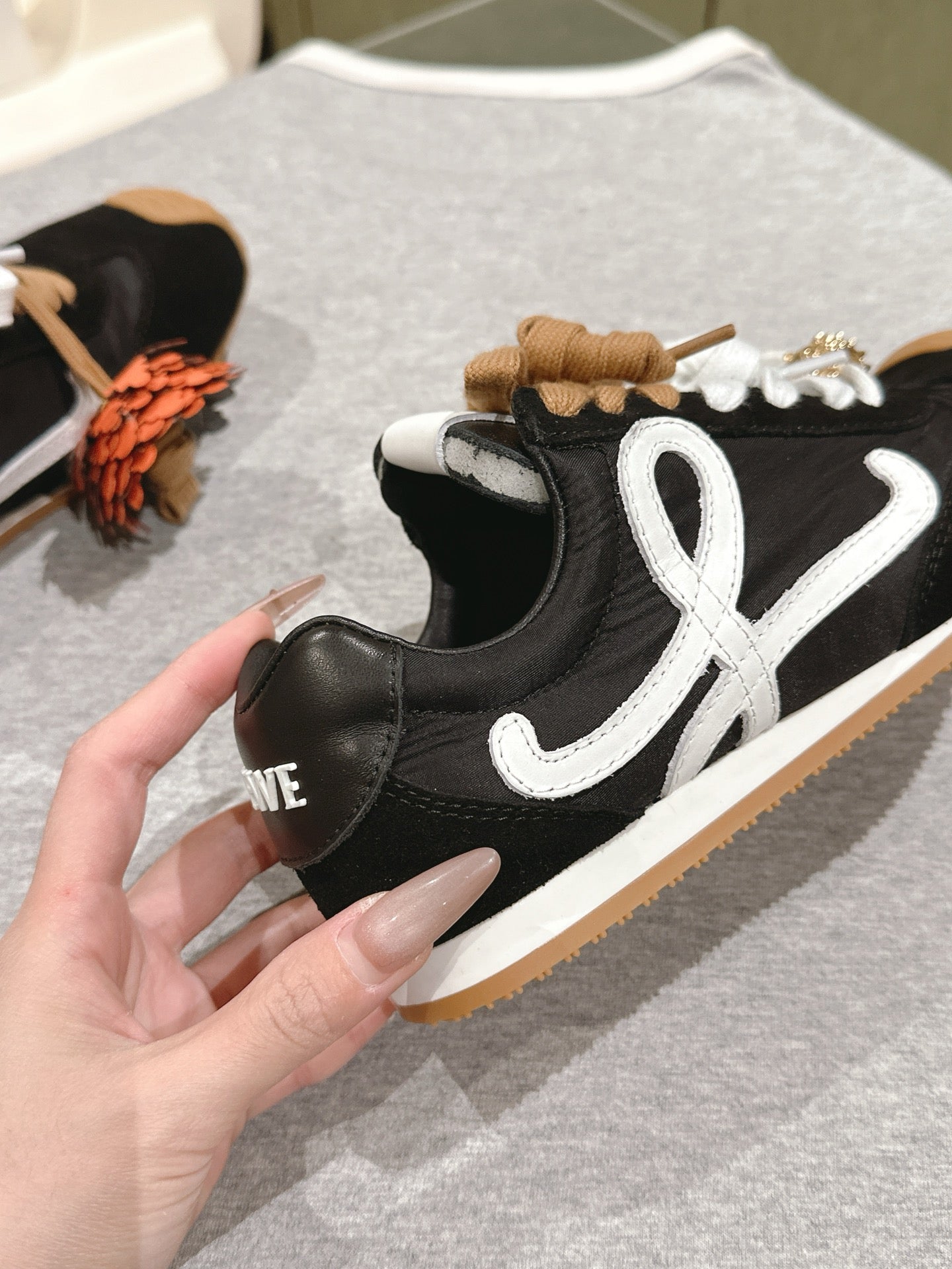 Loewe 2025 Ballet Runner 2.0 Sneaker Black Suede Nylon Leather 556045