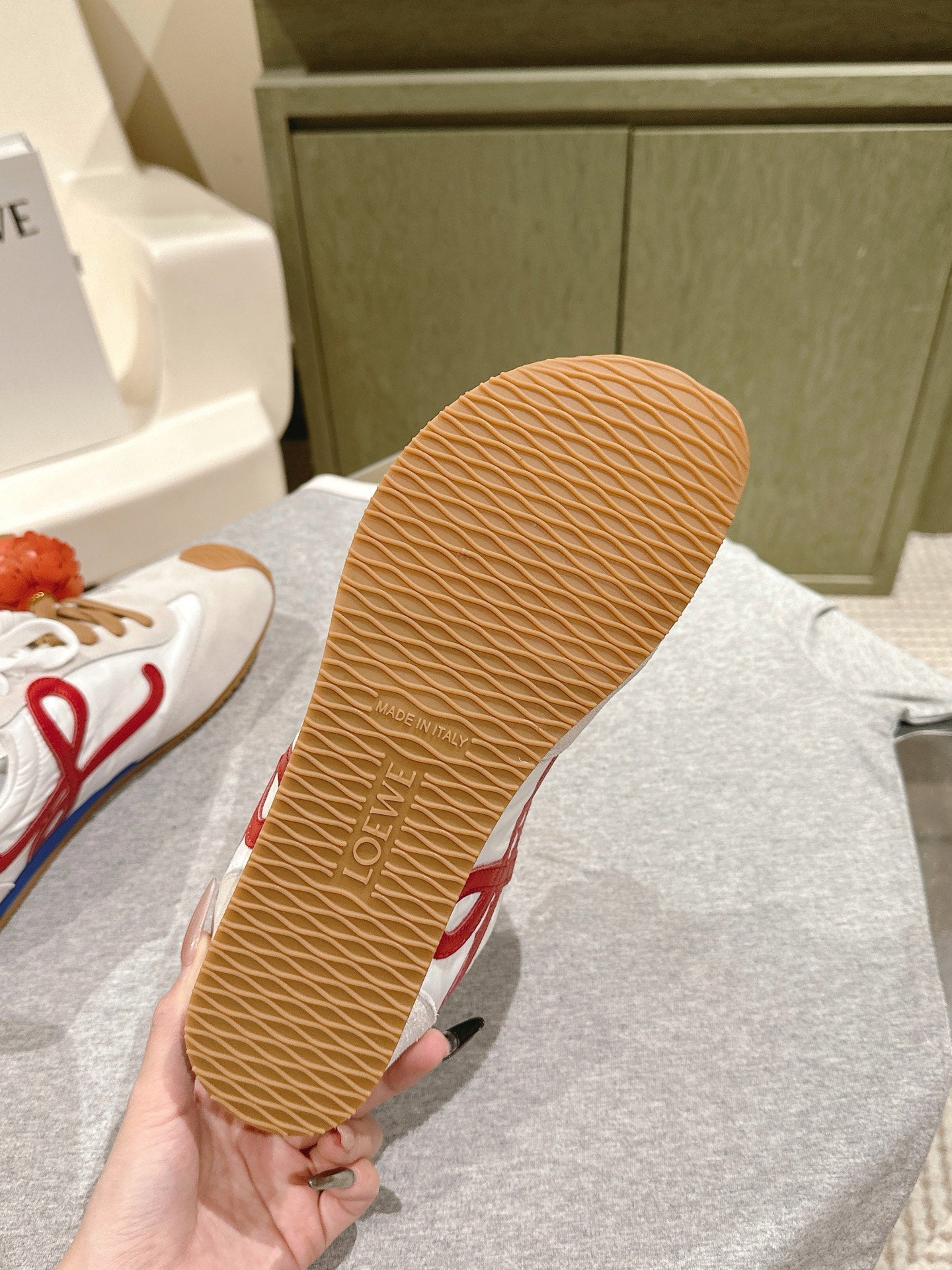 Loewe 2025 Ballet Runner 2.0 Sneaker White Blue Suede Nylon Leather 556046