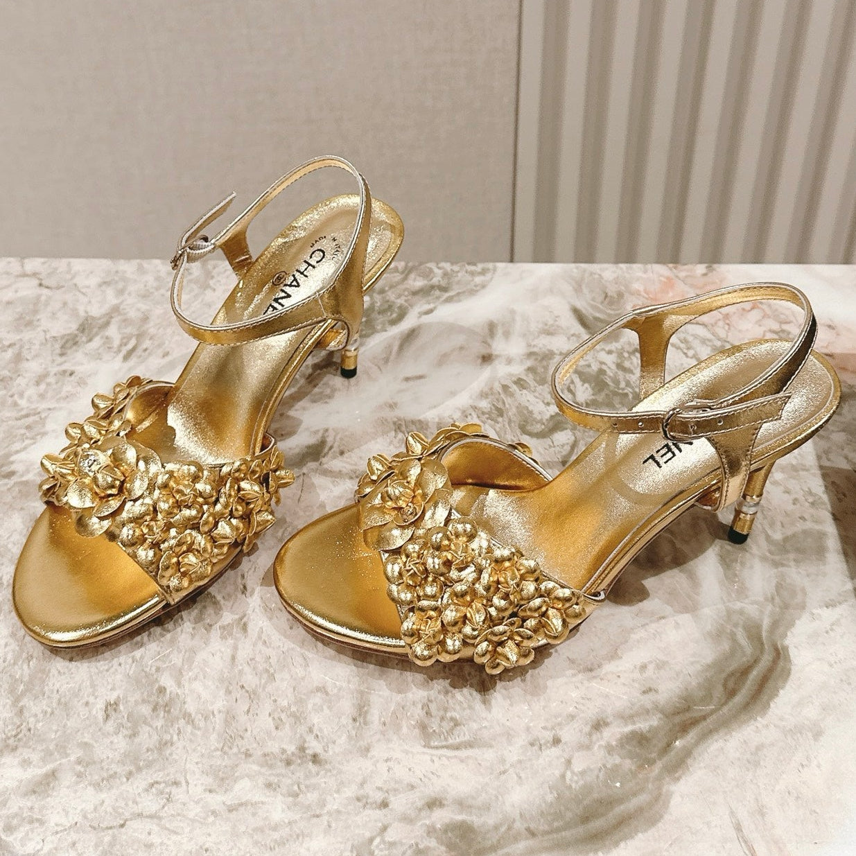 Chanel 2026 Floral Sandal 75mm Cowhide 658451