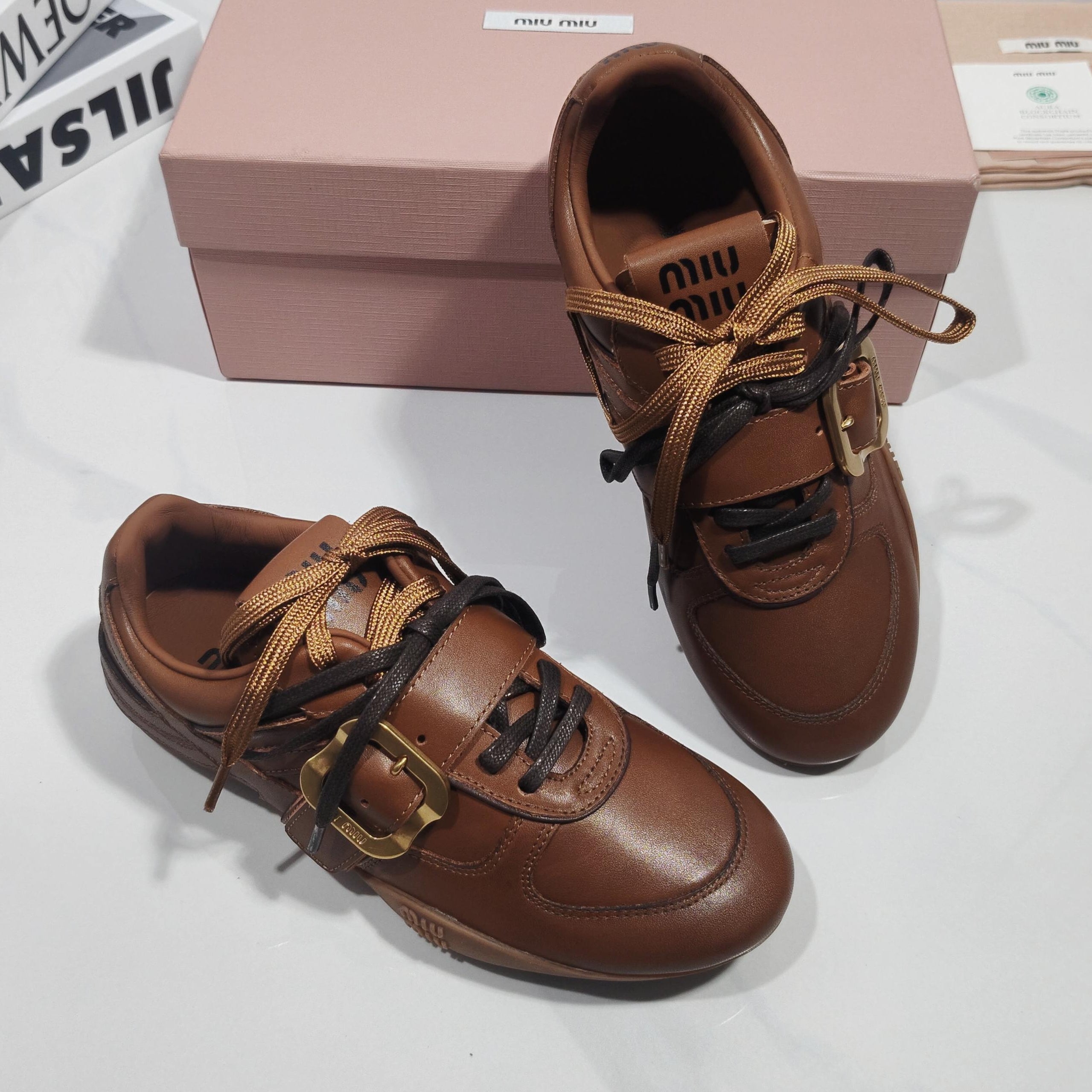 Miumiu 2026 Buckle Sneaker Leather 953679