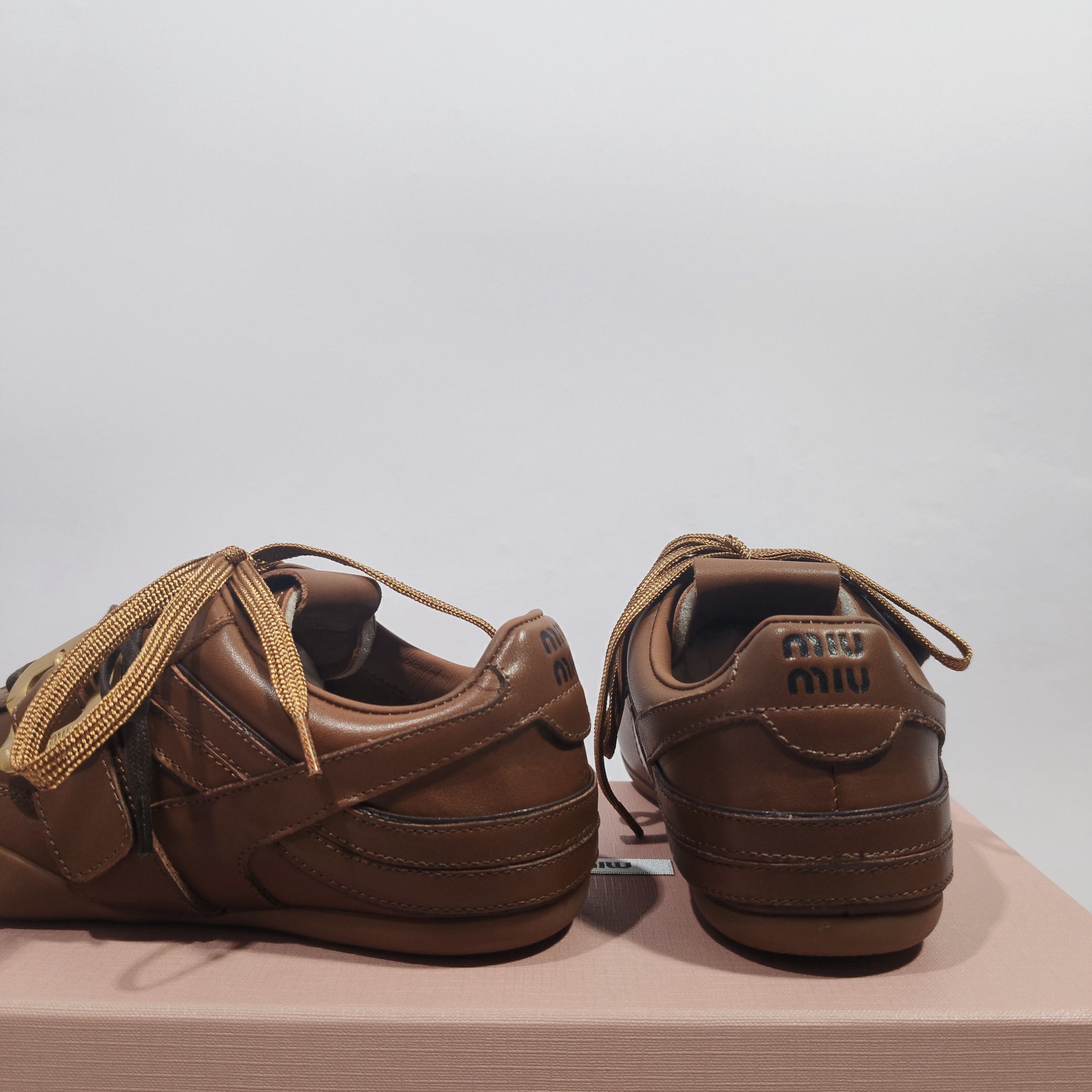 Miumiu 2026 Buckle Sneaker Leather 953679
