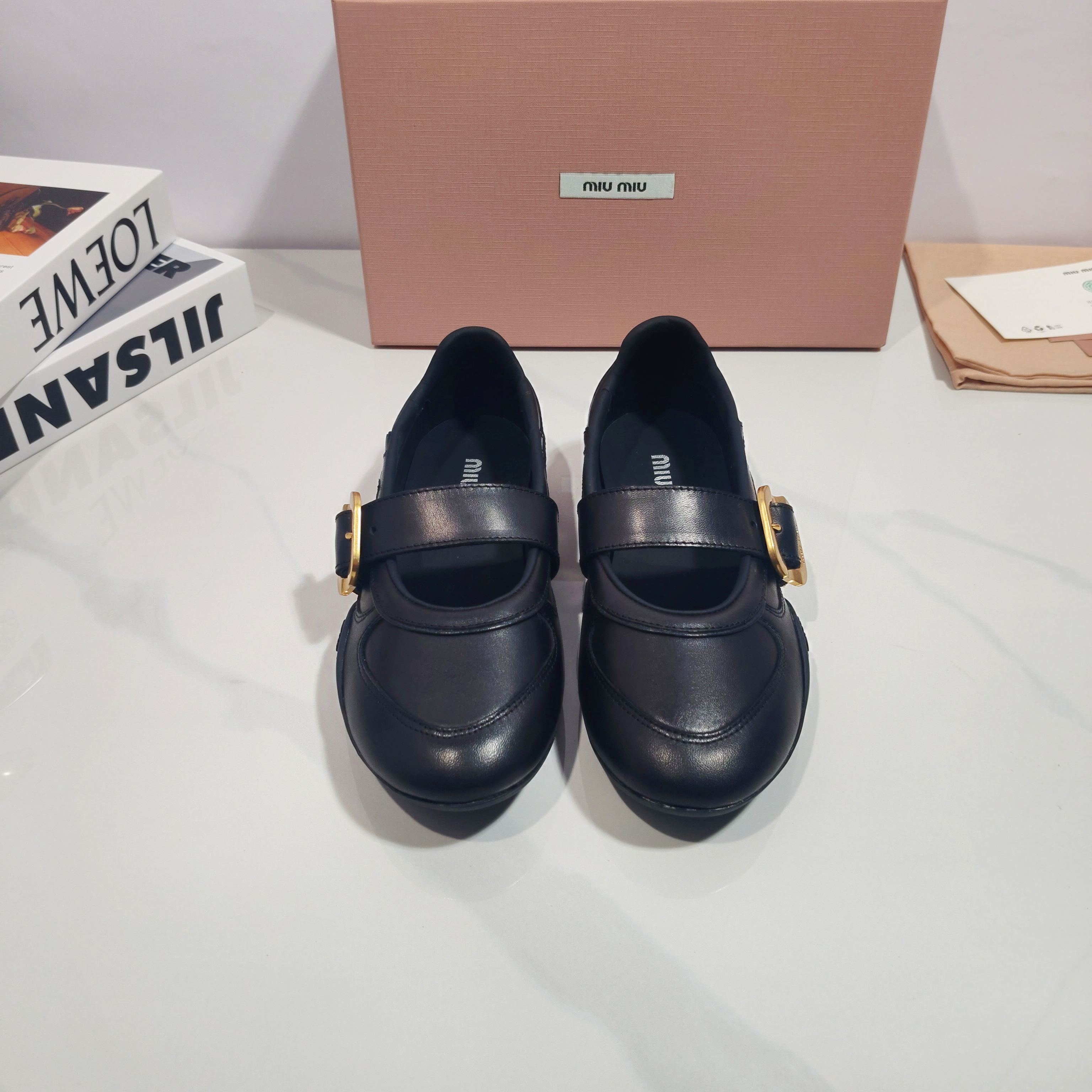 Miumiu 2026 Gymnasium Ballet Flat Leather 953684