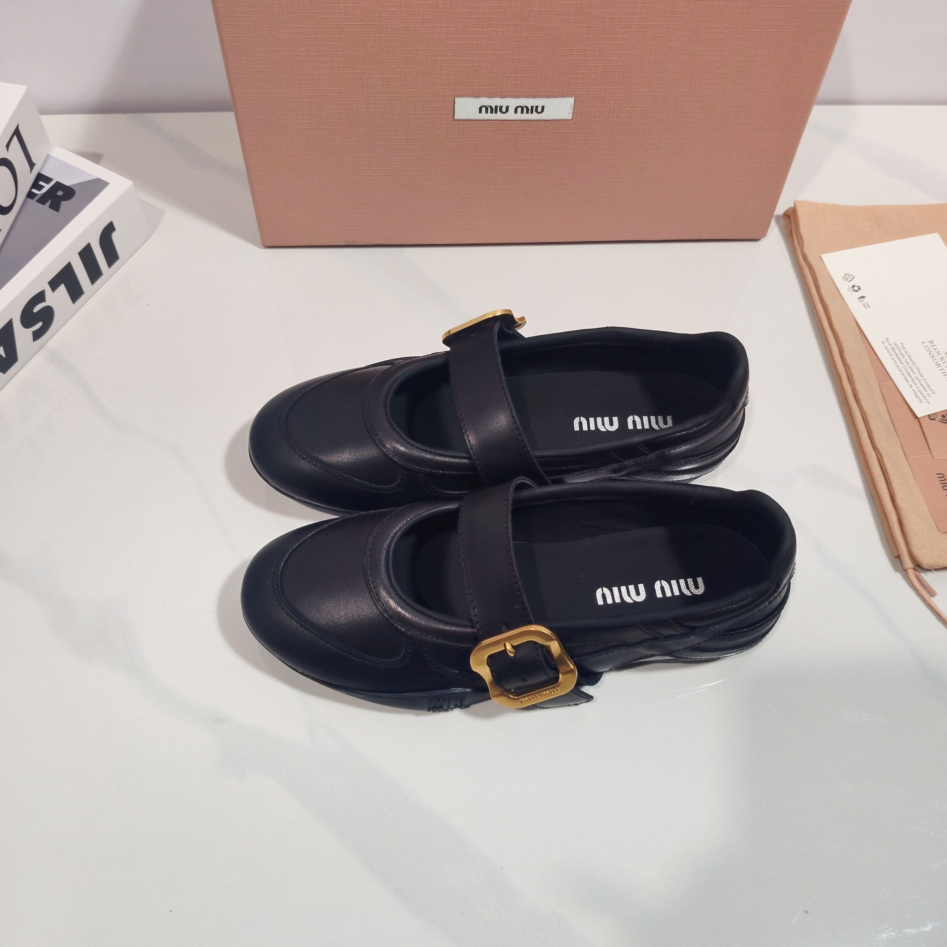 Miumiu 2026 Gymnasium Ballet Flat Leather 953684