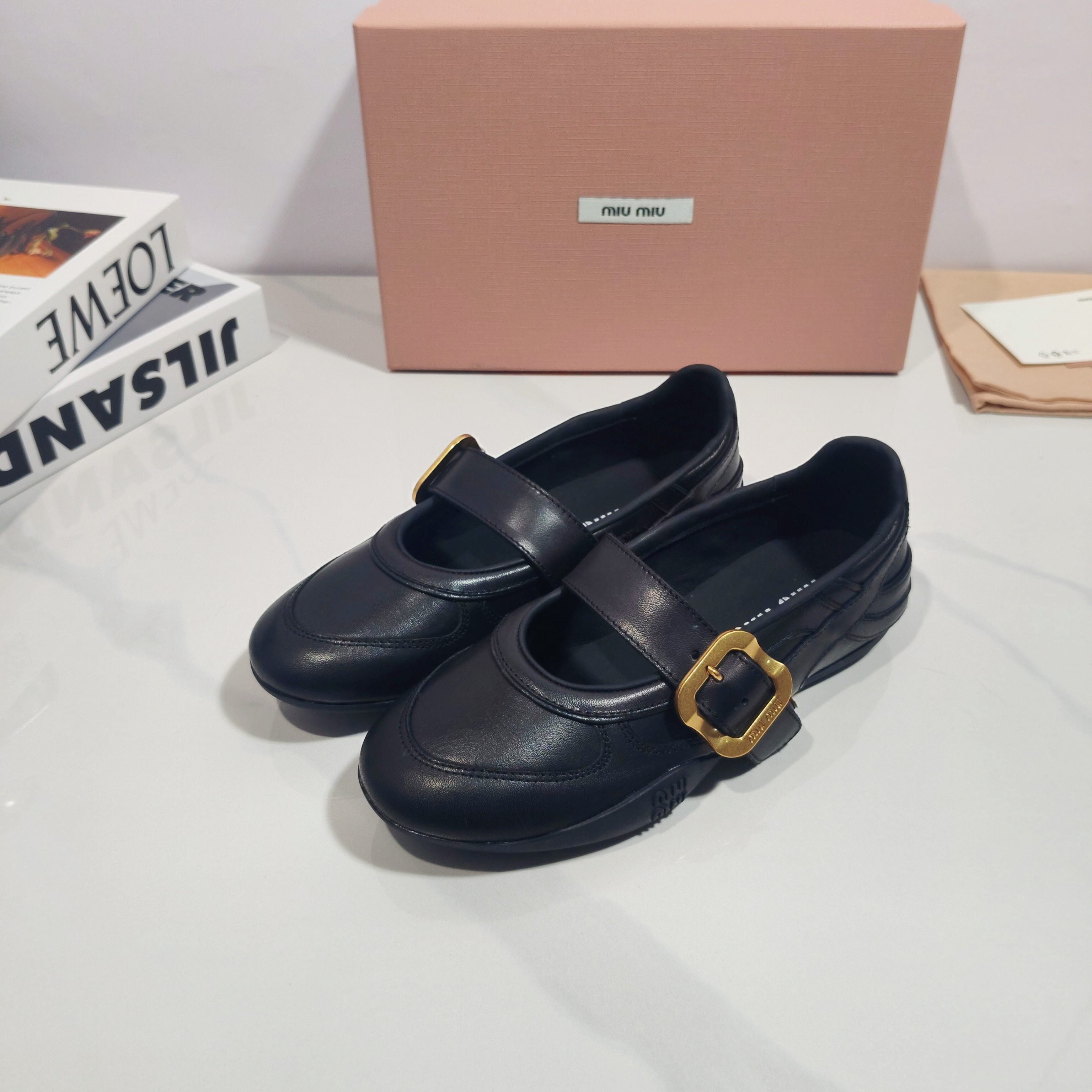 Miumiu 2026 Gymnasium Ballet Flat Leather 953684
