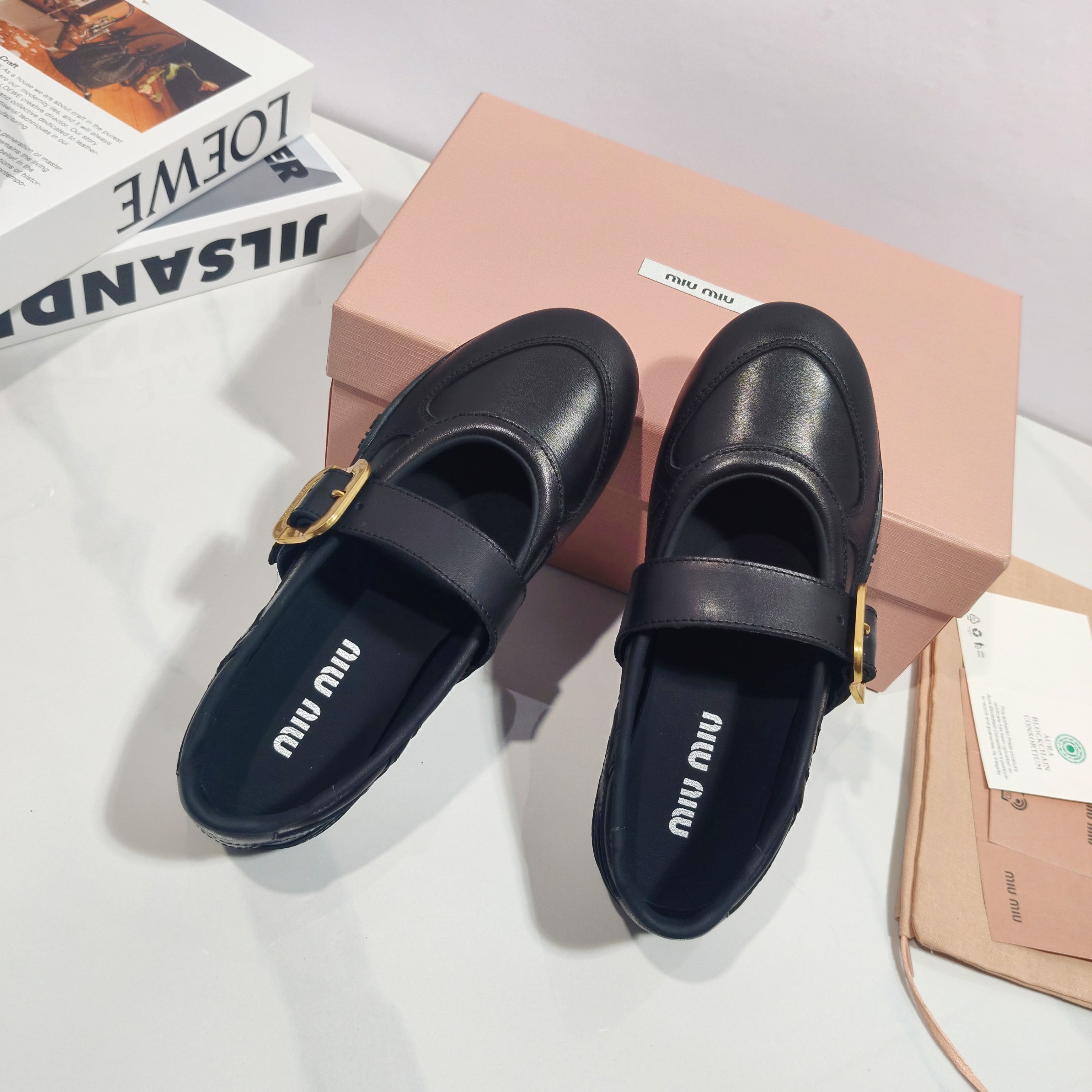 Miumiu 2026 Gymnasium Ballet Flat Leather 953684