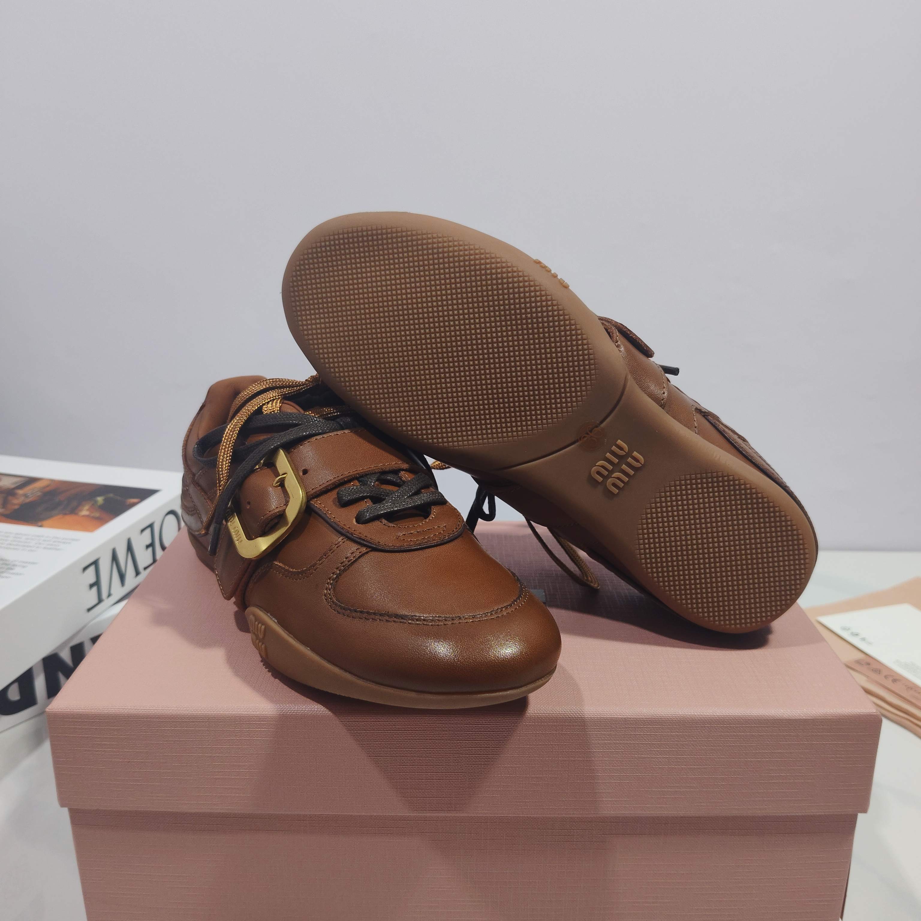 Miumiu 2026 Buckle Sneaker Leather 953679