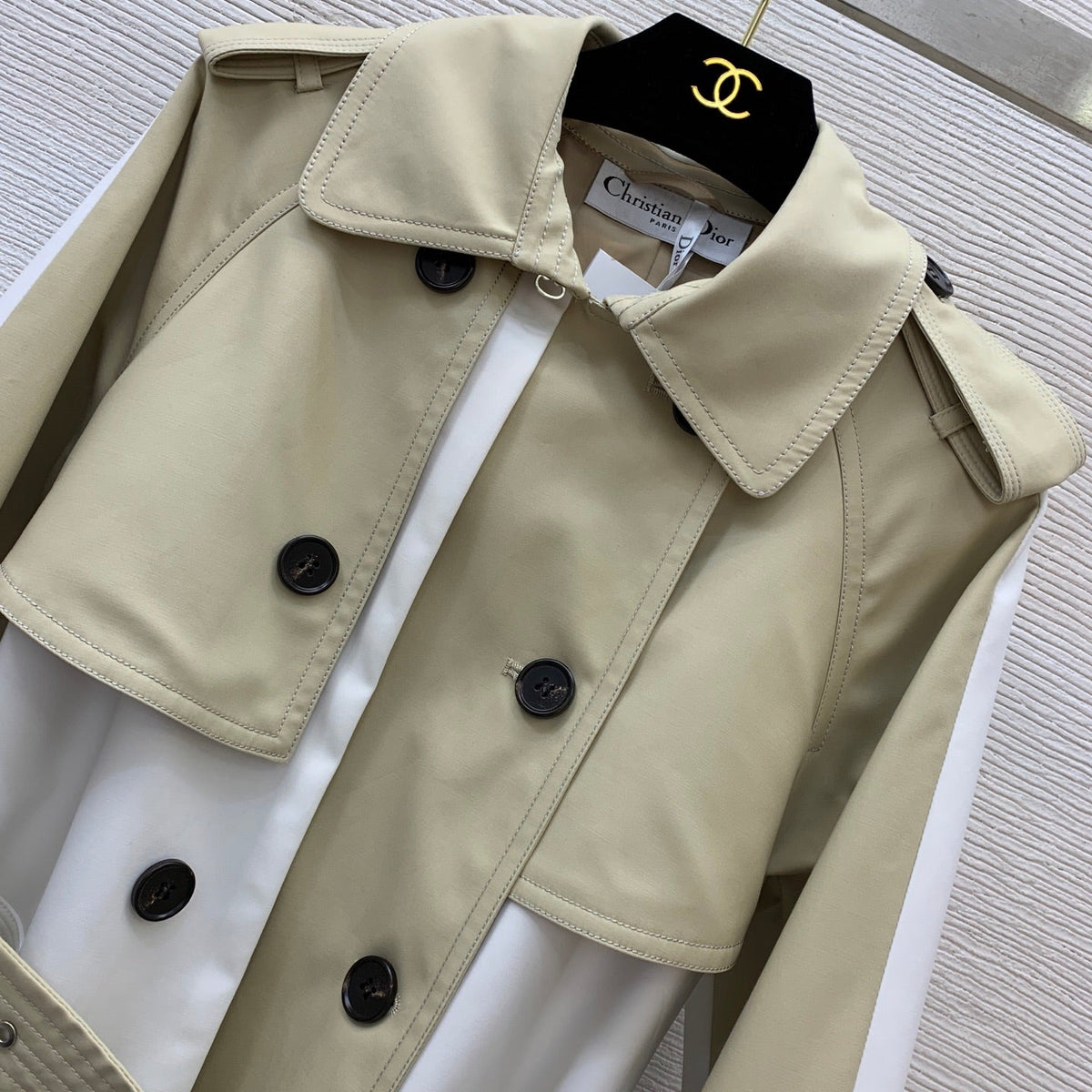 Dior 2026 Double-Breasted Coat with Belt Cotton 425781