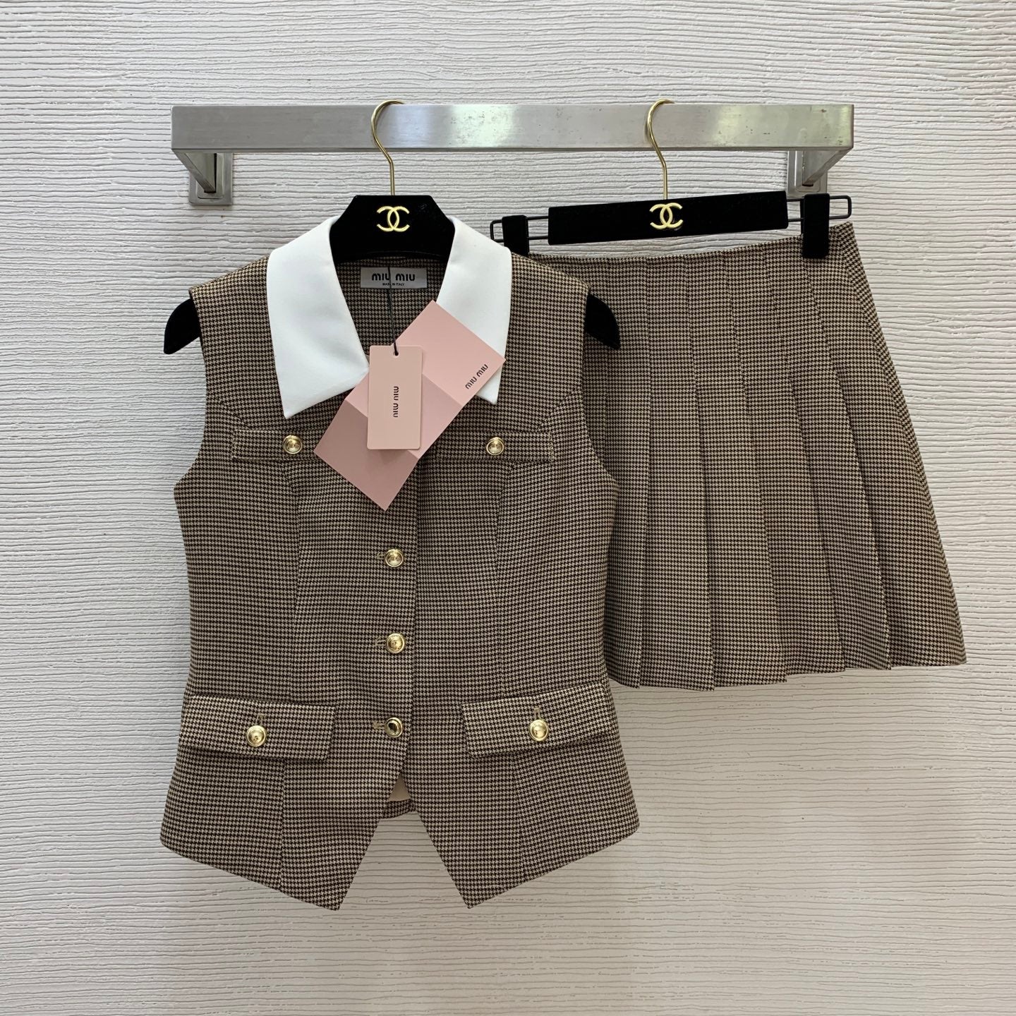 Miumiu 2026 Set Beige Wool Blend Fabric 420311
