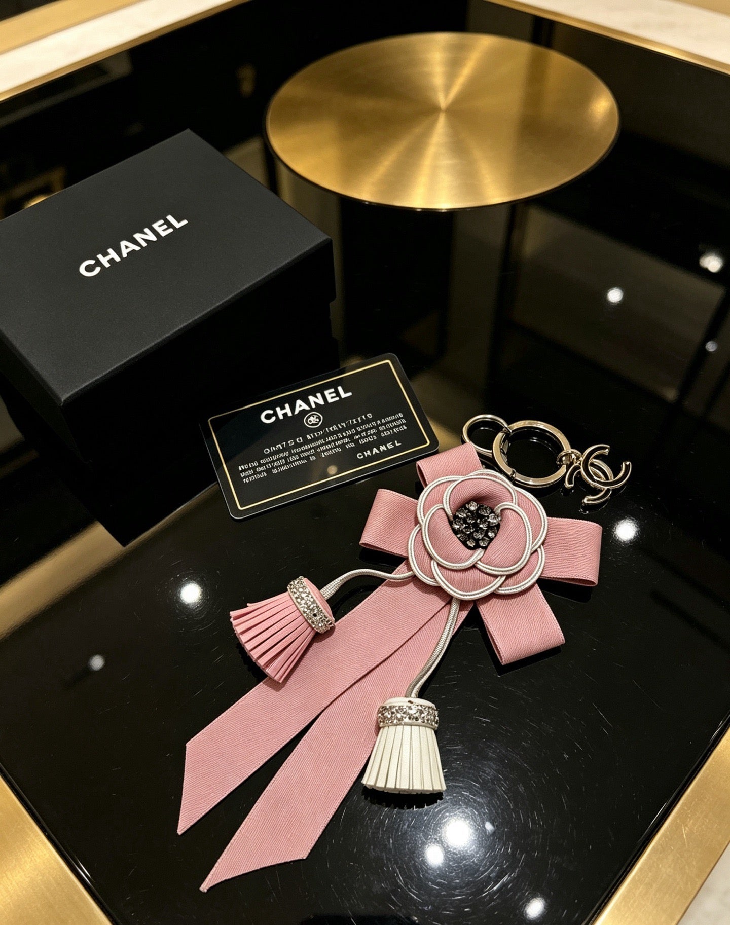 Chanel Camellia Ribbon Charm