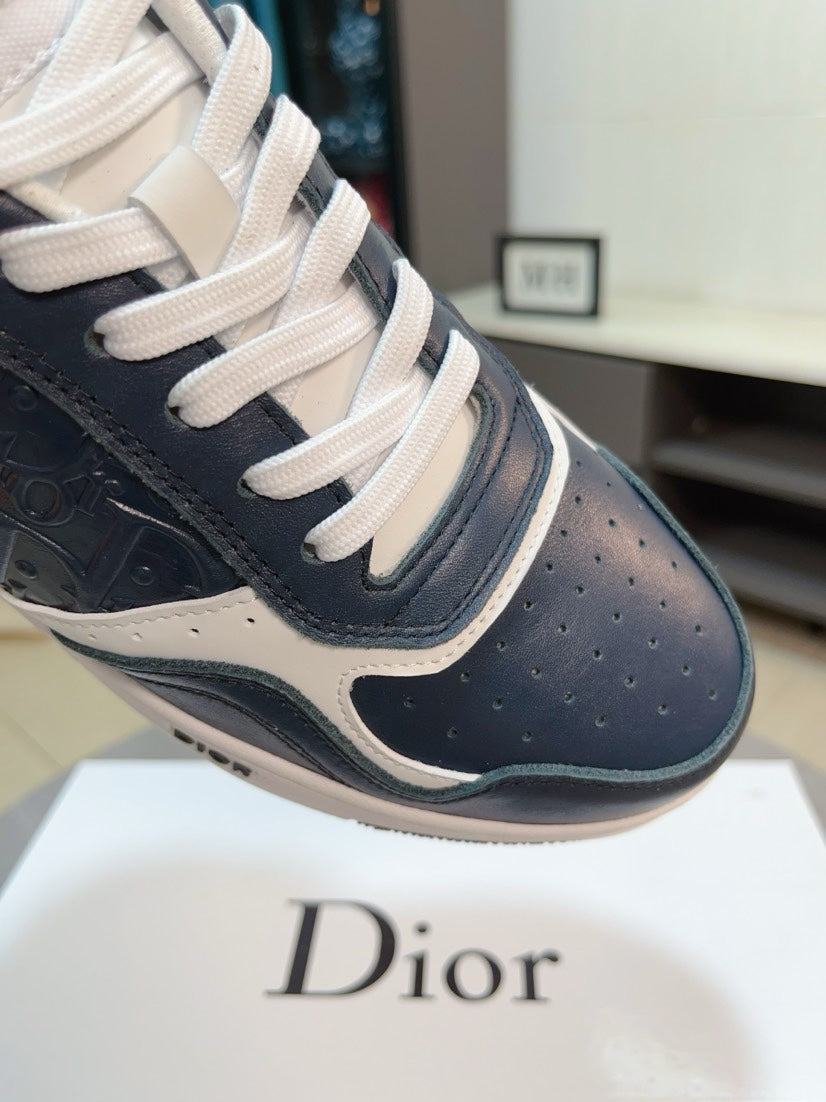 CD B27 LOW-TOP SNEAKER NAVY MONOGRAM CALFSKIN