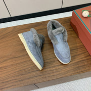 LP Open Walk Ankle Boot In Grey Blue Suede With Wool Fleece Lining 984276