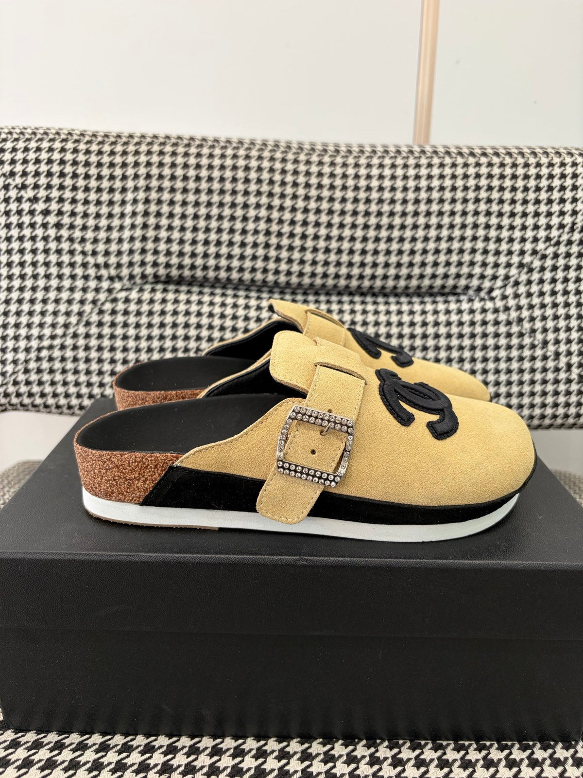 Chanel 2026 Double C Mules Suede 124551
