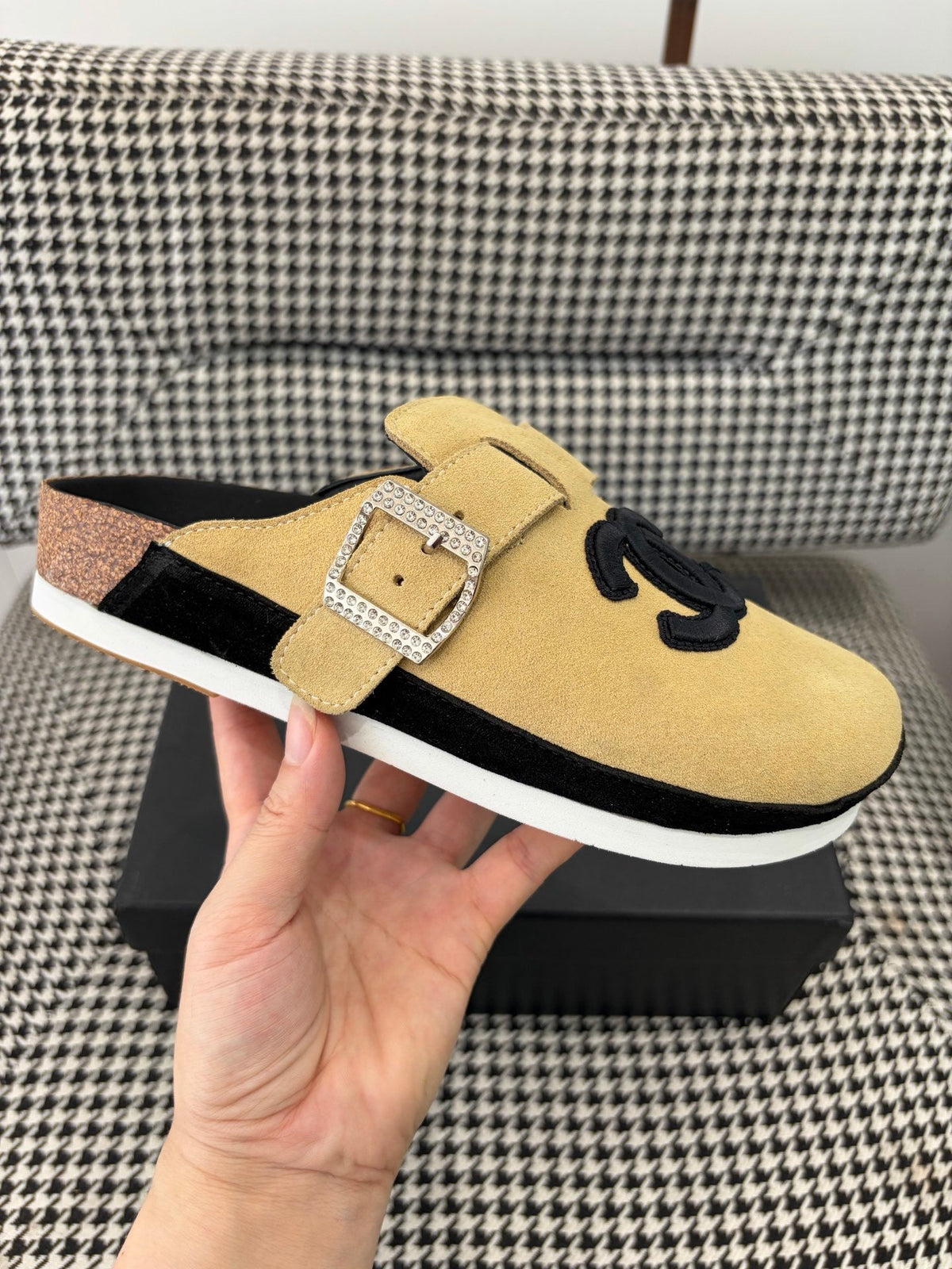 Chanel 2026 Double C Mules Suede 124551
