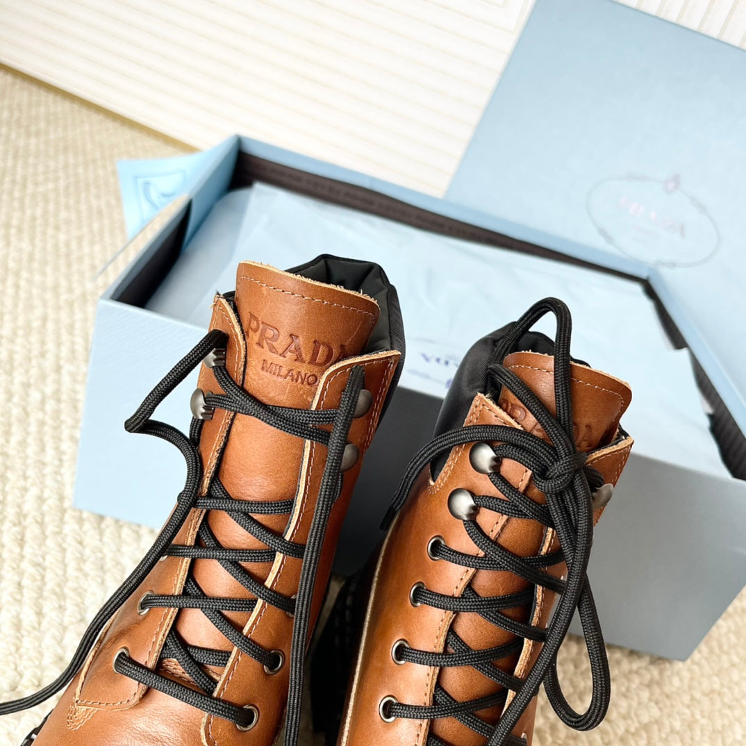 Prada 2026 Re-Nylon Ankle Boots Cowhide 149578