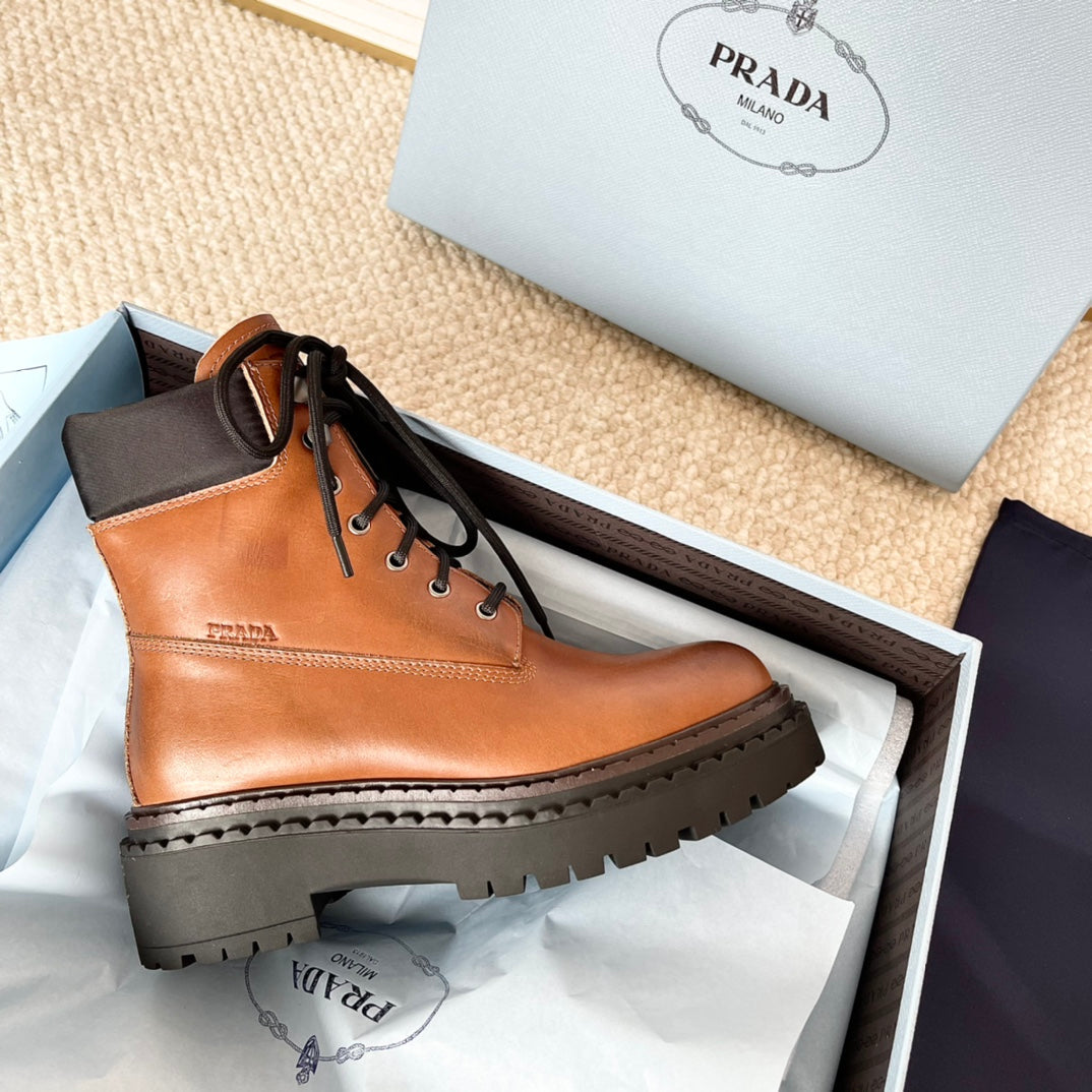 Prada 2026 Re-Nylon Ankle Boots Cowhide 149578