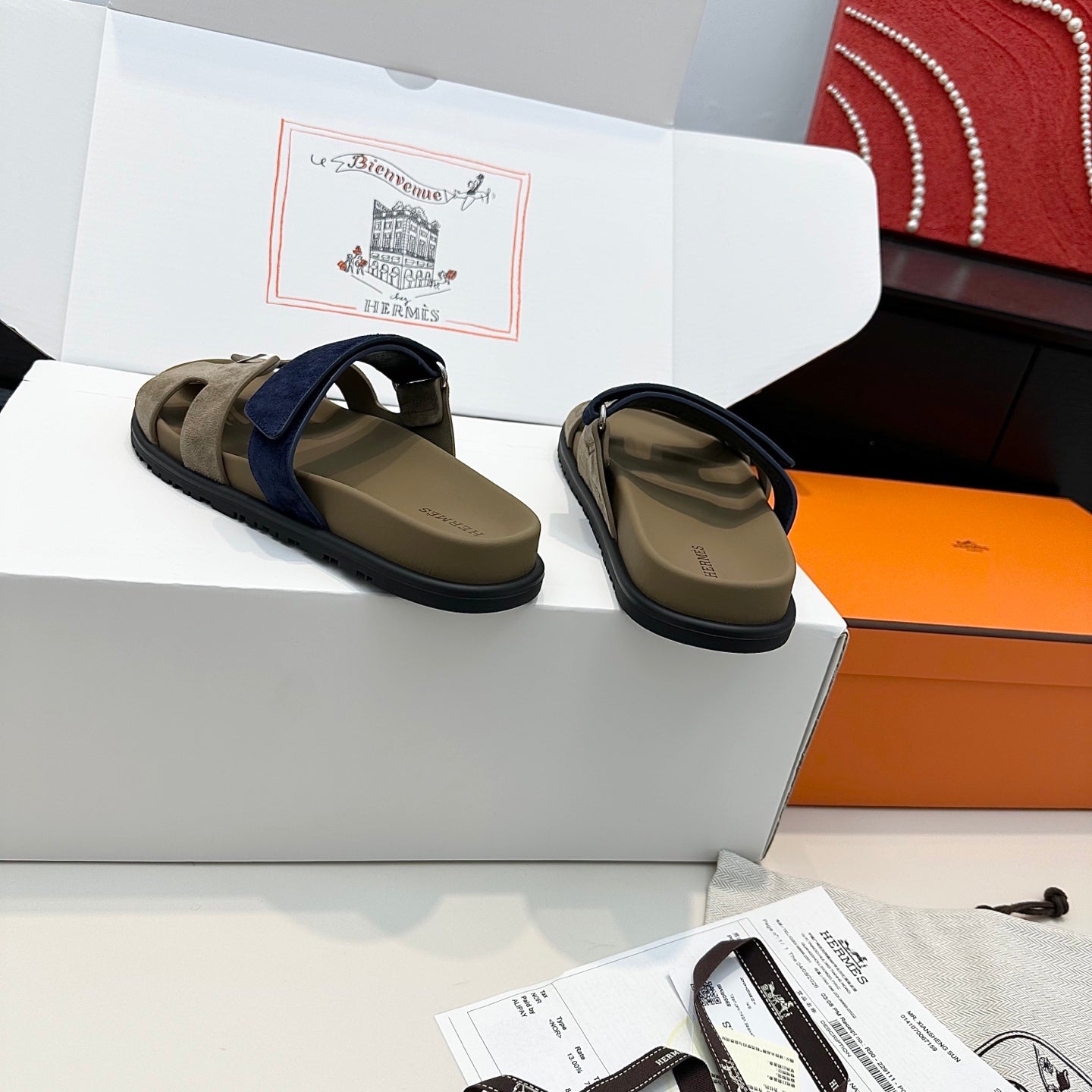 Hermes 2026 Chypre Sandal Suede Leather 992529