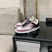 CC Sneaker In Black Mix Pink Suede