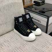 CC High Top Sneaker Black Wool