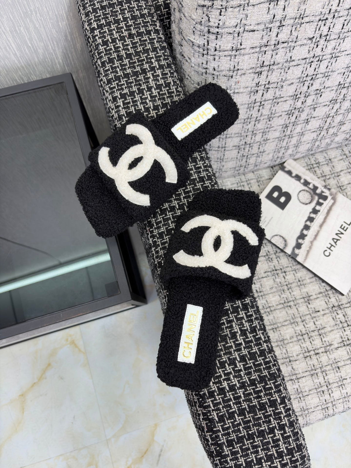 Chanel 2026 Square Toe Sandals Wool 128086