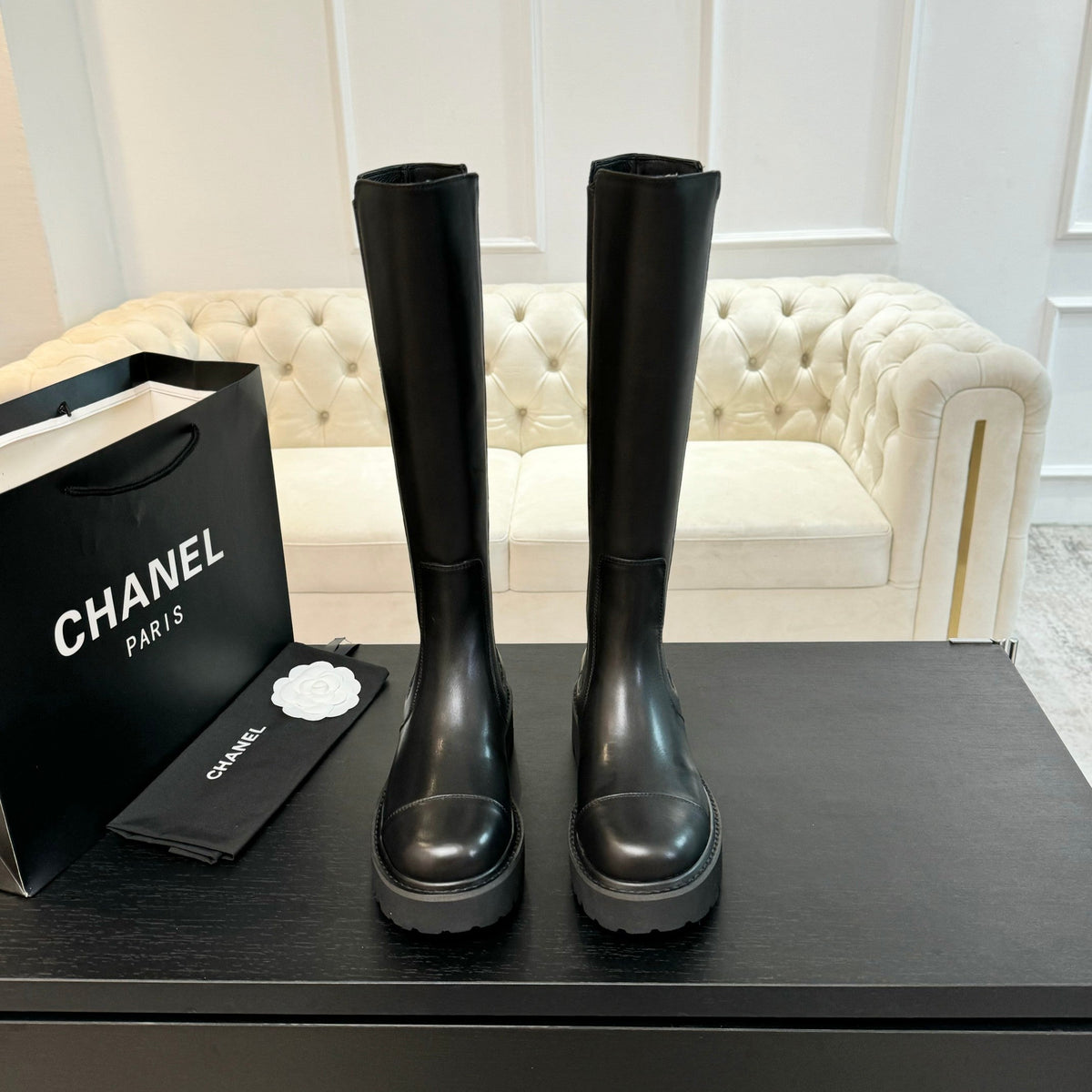 CC Chelsea High Boots Black Cowhide