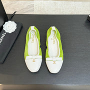 CC Ballet Flats Green Cowhide 313472