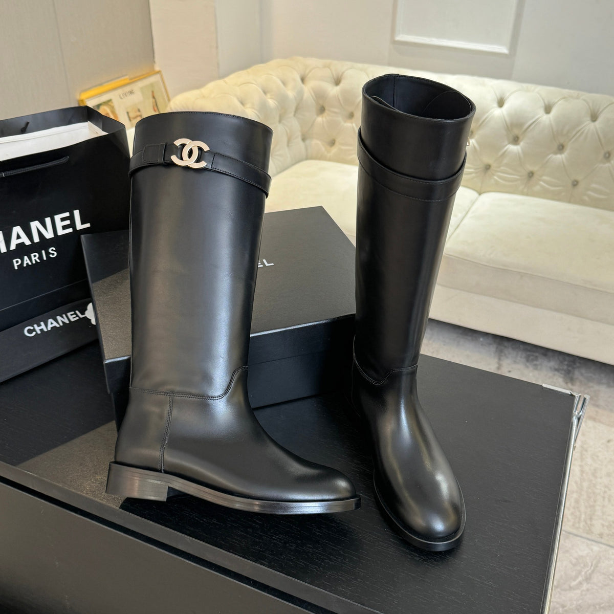 Chanel 2026 Chain Riding Boot Sheepskin 958097