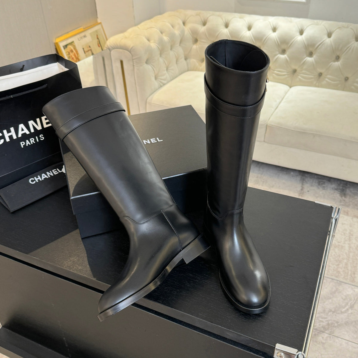 Chanel 2026 Chain Riding Boot Sheepskin 958097