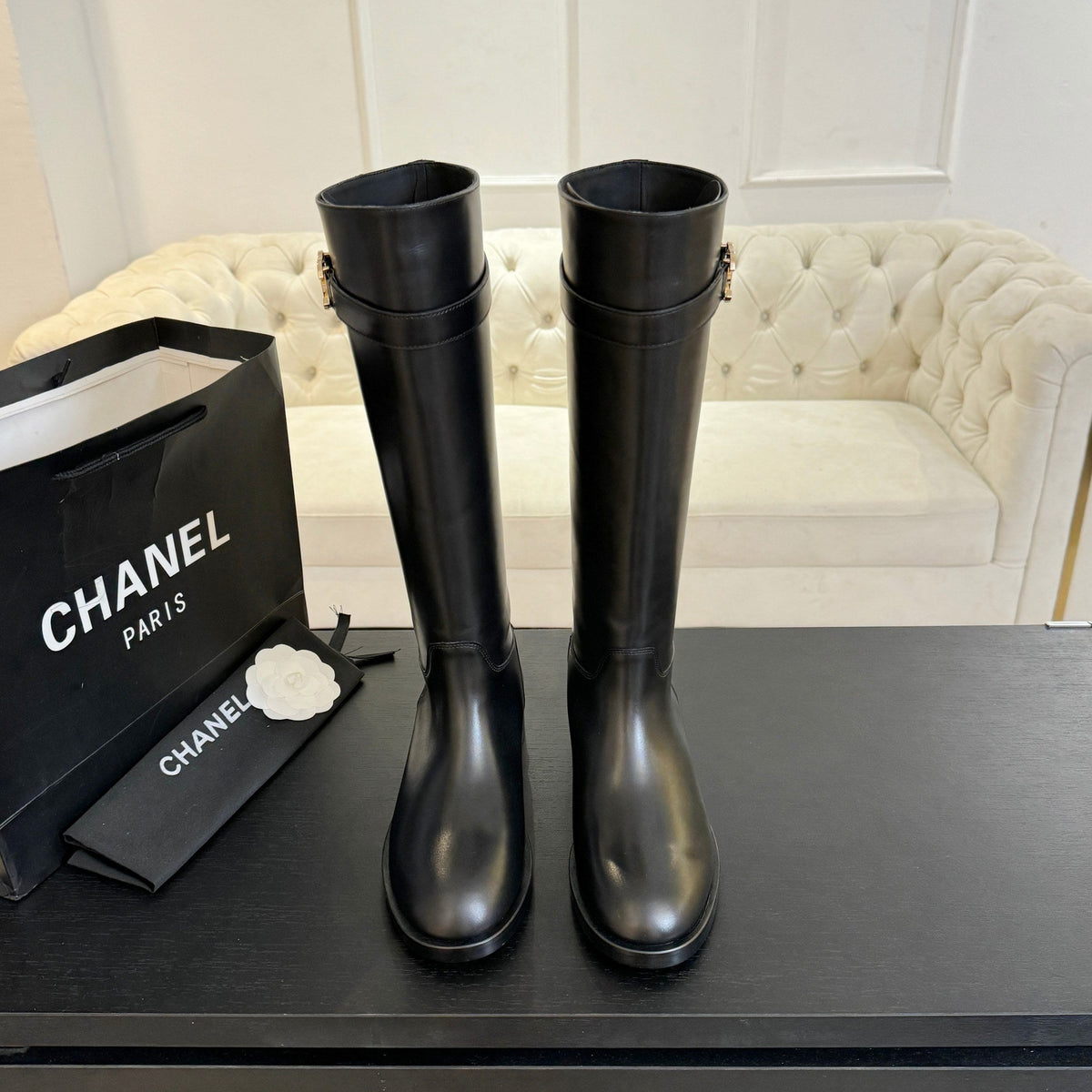 Chanel 2026 Chain Riding Boot Sheepskin 958097