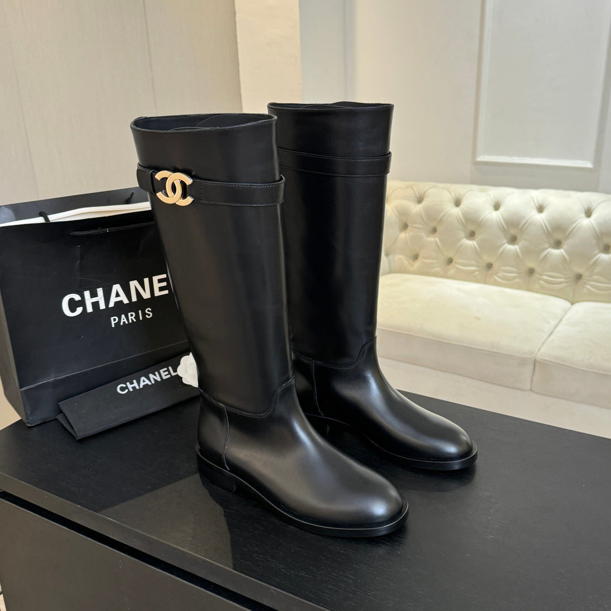 Chanel 2026 Chain Riding Boot Sheepskin 958097