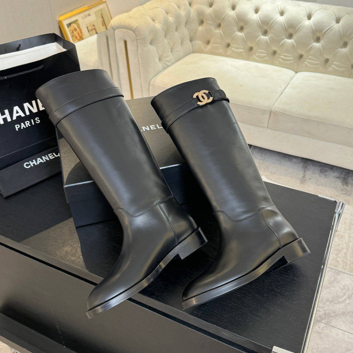 Chanel 2026 Chain Riding Boot Sheepskin 958097