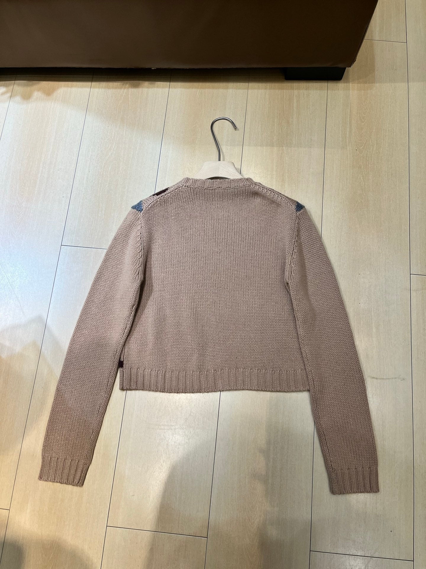 Prada 2025 Quilted Sweater Brown mix Colors Wool Cashmere