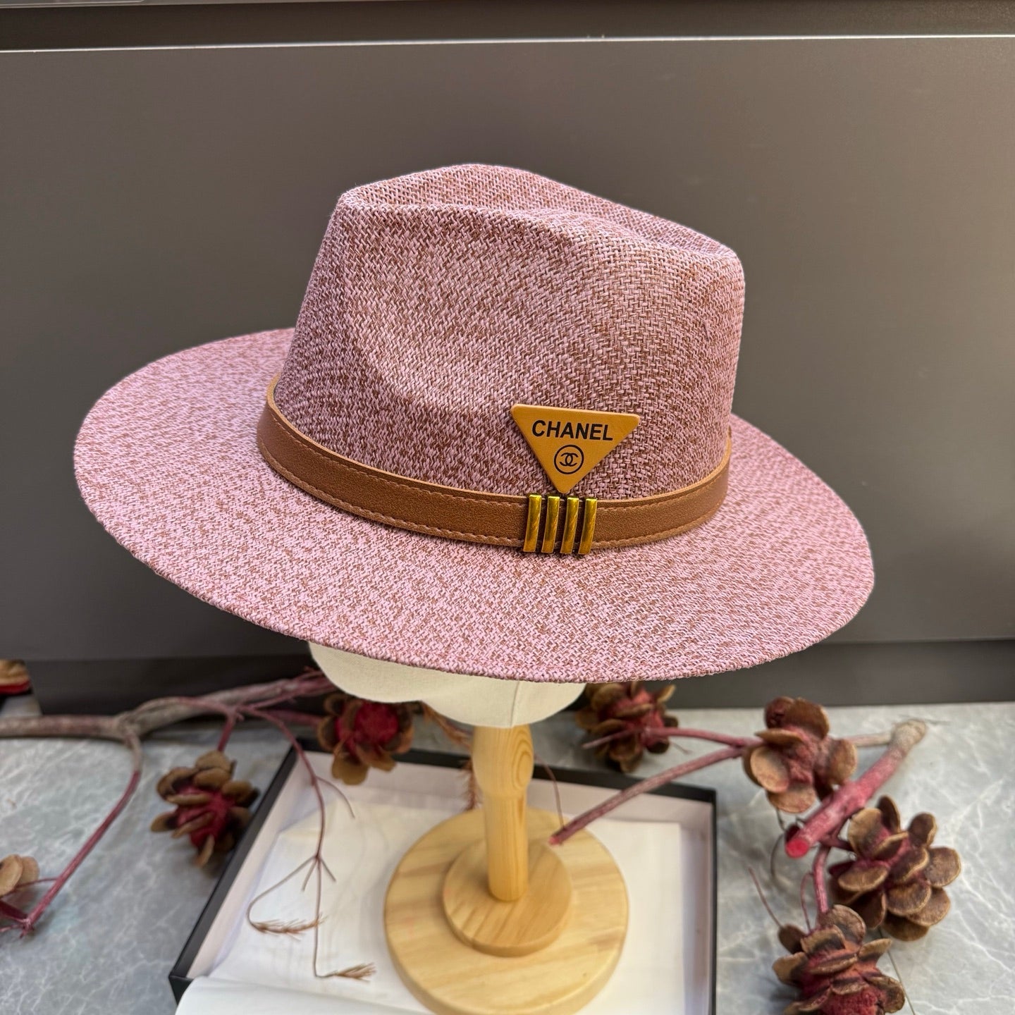 Chanel Fedora Straw Hat 215967