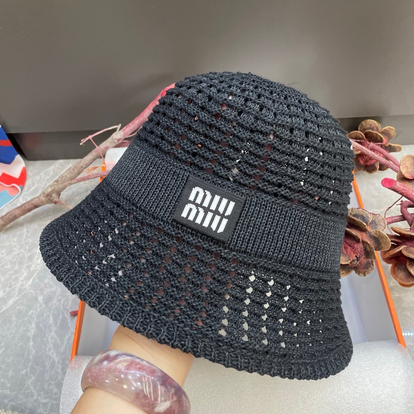 Miumiu Knitted Bucket Hat 214532