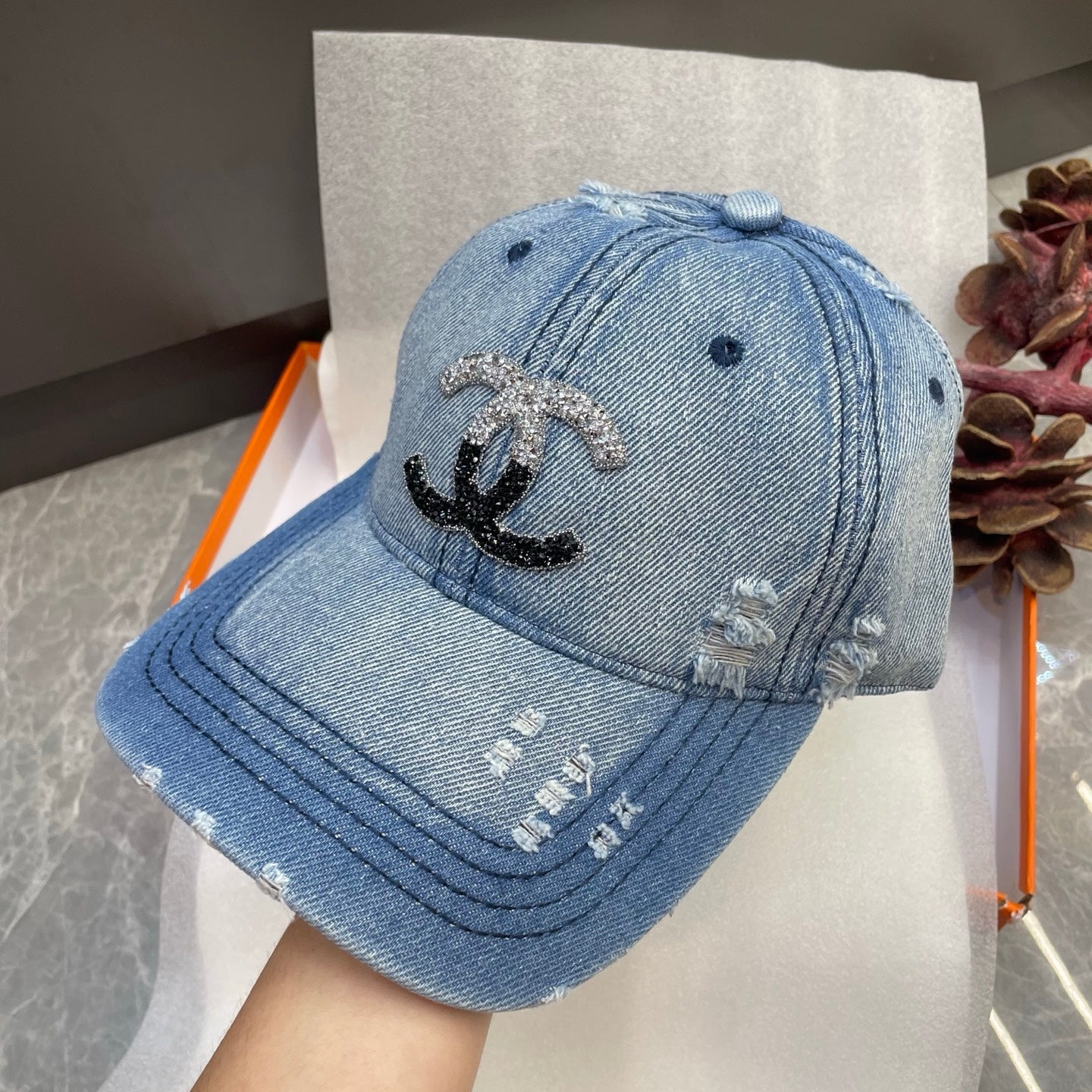Chanel Denim Baseball Cap 213487