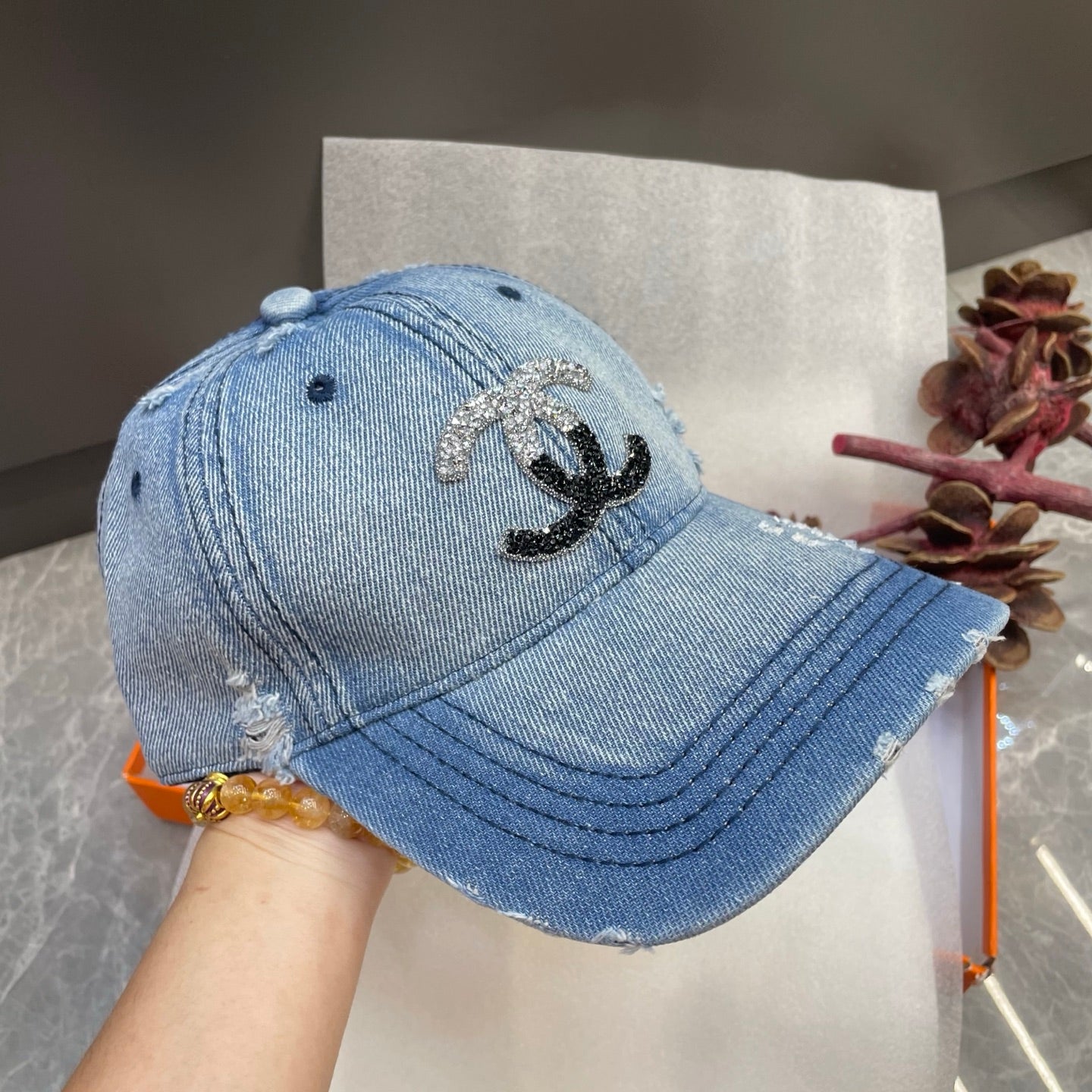 Chanel Denim Baseball Cap 213487