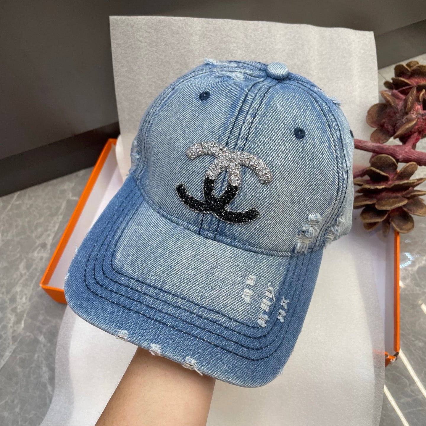 Chanel Denim Baseball Cap 213487