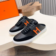 HM Men's Keep Mule Black Suede Calfskin 651997