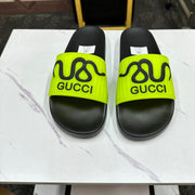 GG Men's Slide Green Sheepskin Rubber 540095