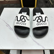 GG Men's Slide White Sheepskin Rubber 540097