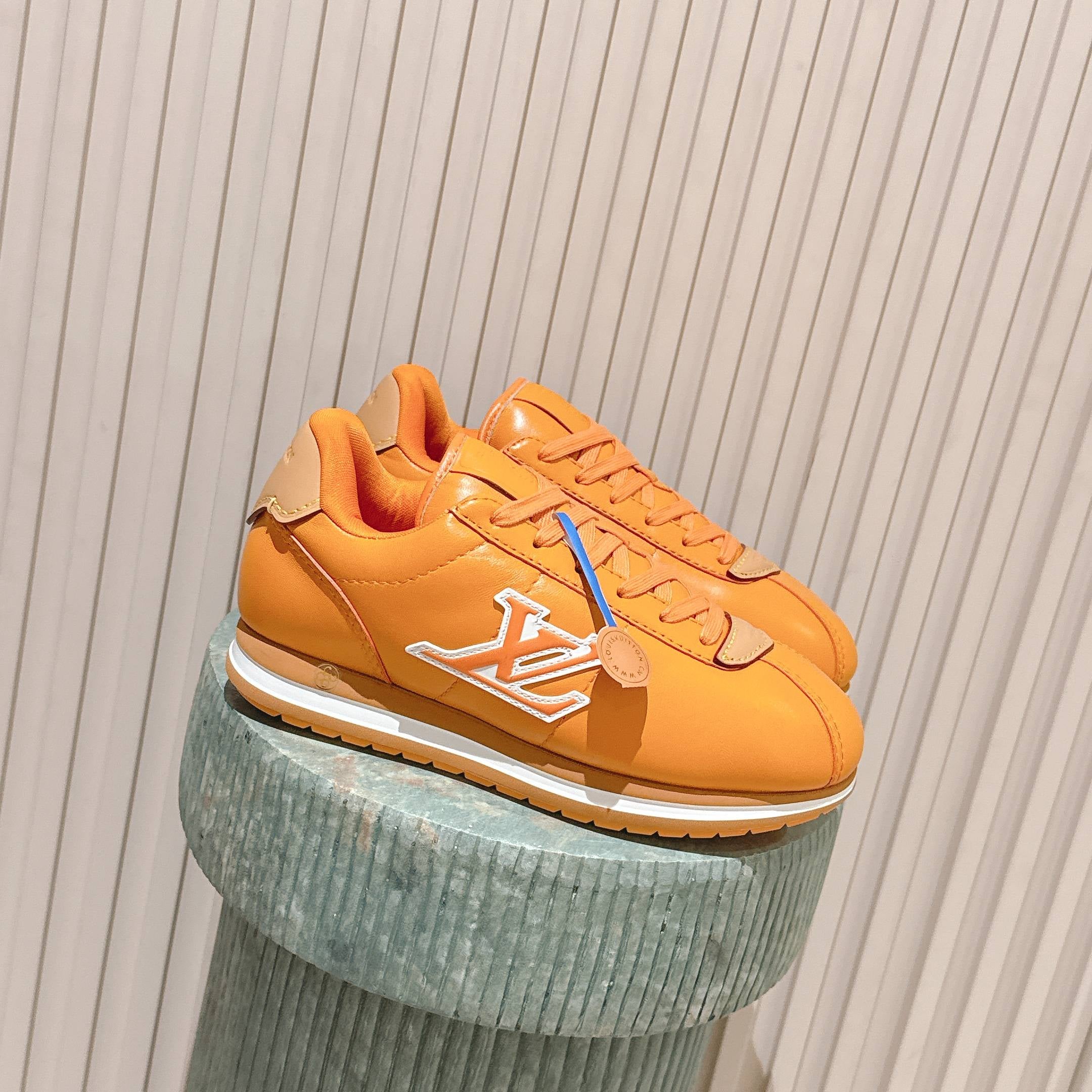 LV 25 Buttersoft Sneakers Orange Calfskin 576994