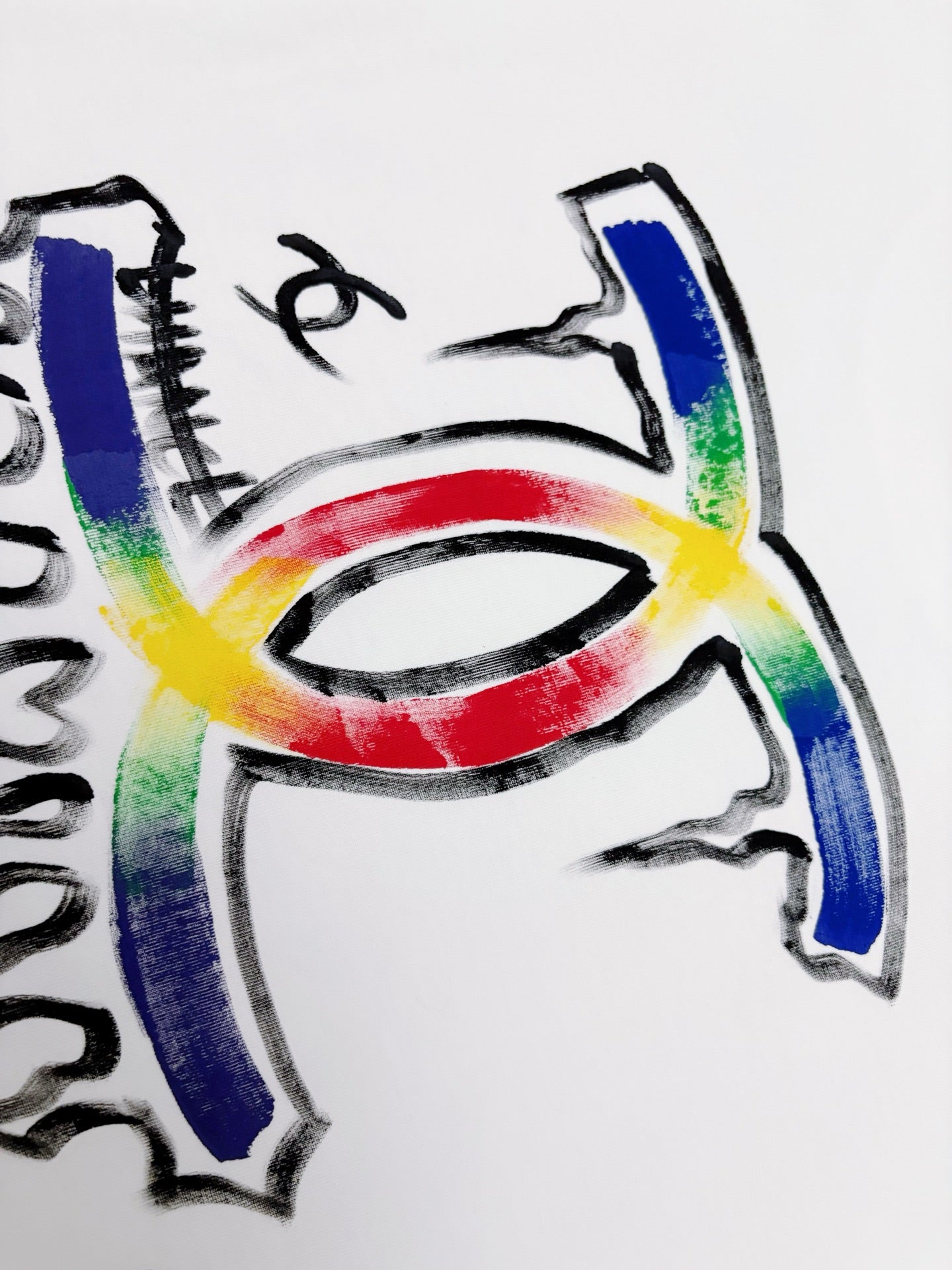 CC 2026 Short-Sleeve T-Shirt Rainbow Graffiti Cotton 431014