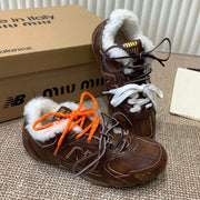 Miu x Balance Sneakers Chocolate Brown Cowhide