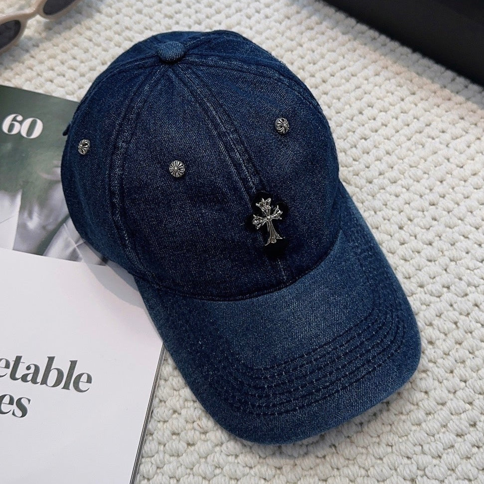 Chrome Hearts Denim Baseball Cap Hat 454131