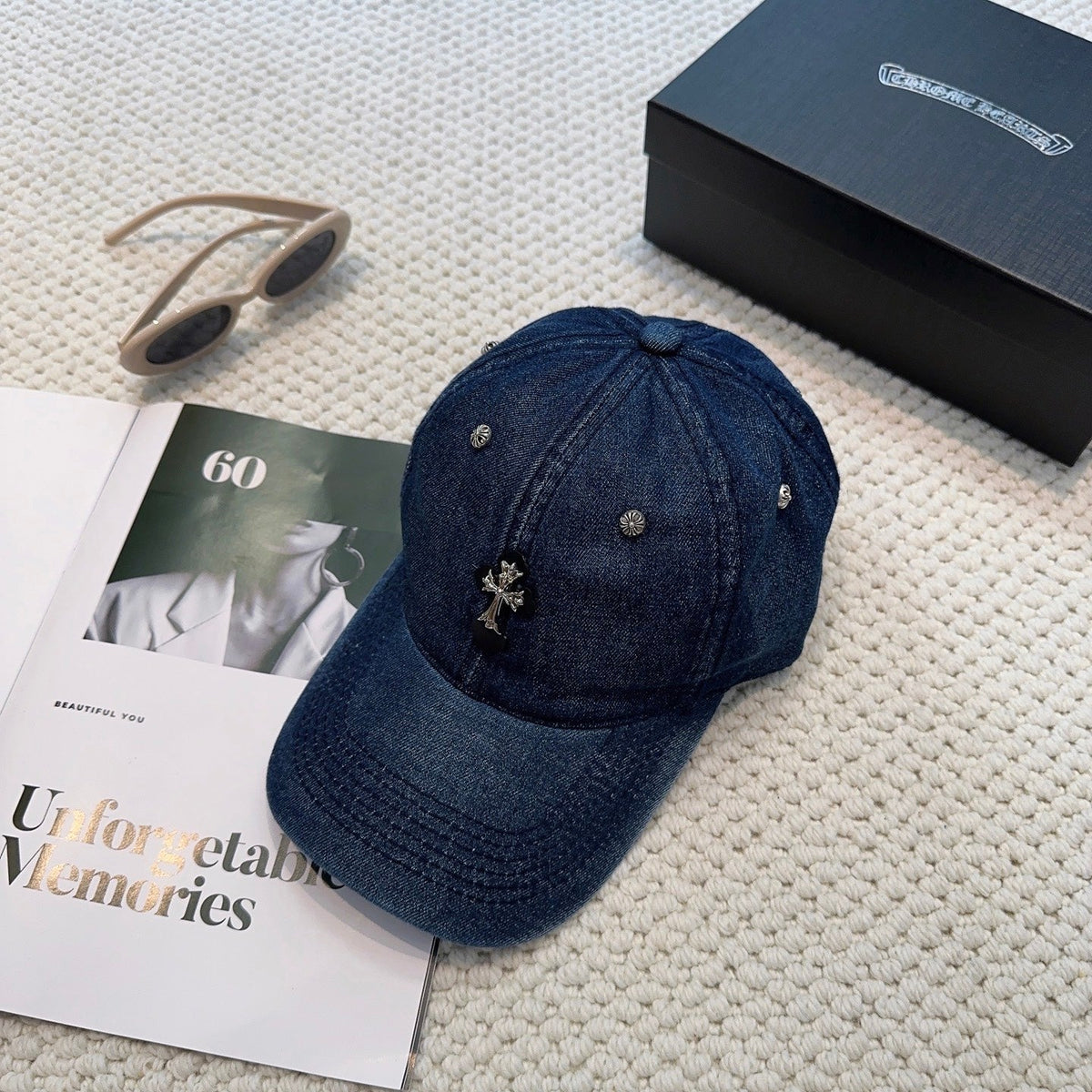 Chrome Hearts Denim Baseball Cap Hat 454131