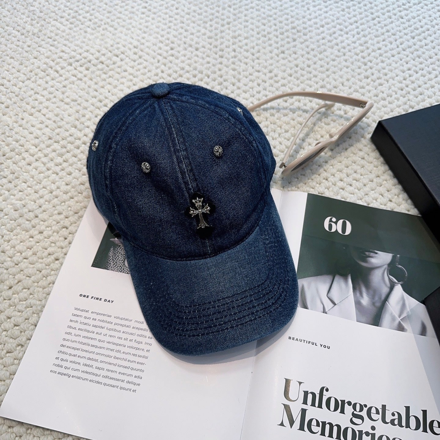 Chrome Hearts Denim Baseball Cap Hat 454131
