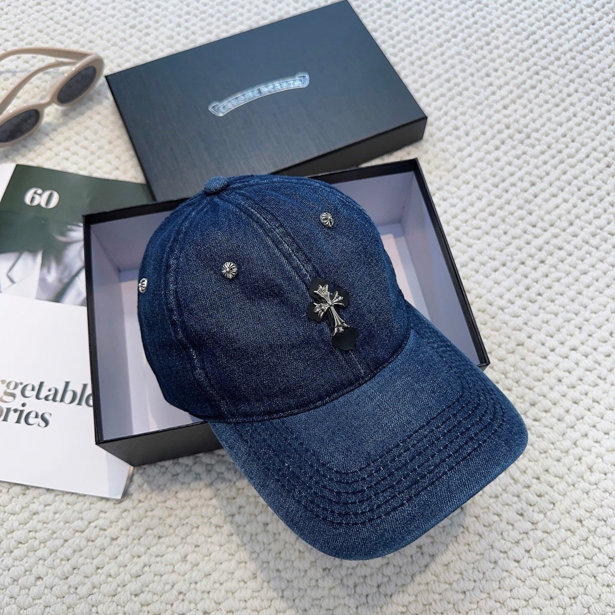 Chrome Hearts Denim Baseball Cap Hat 454131